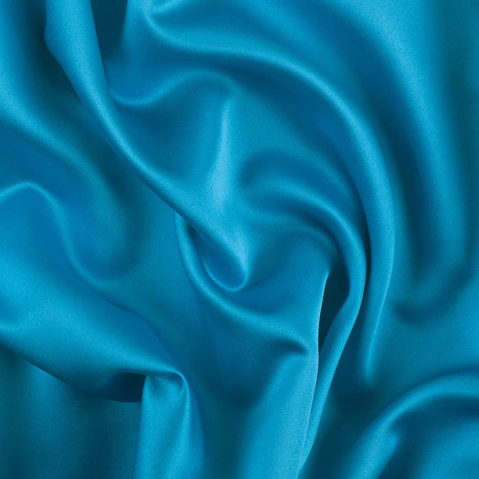Jewel Blue Solid Polyester Satin